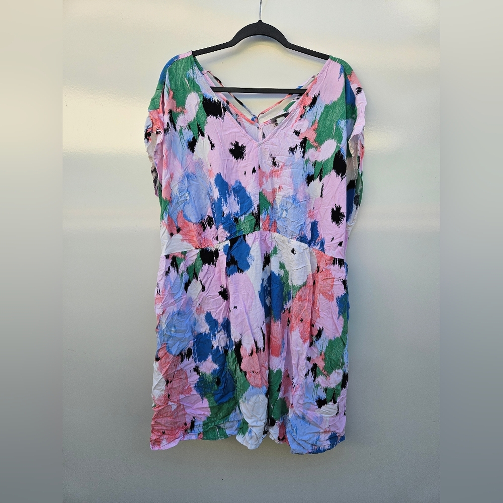 Ava & Viv Multicolor Abstract Dress